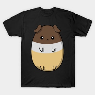 Cute guinea pig with tri-colour fur, brown, cream, white, kawaii guinea pig, guinea pig, T-Shirt